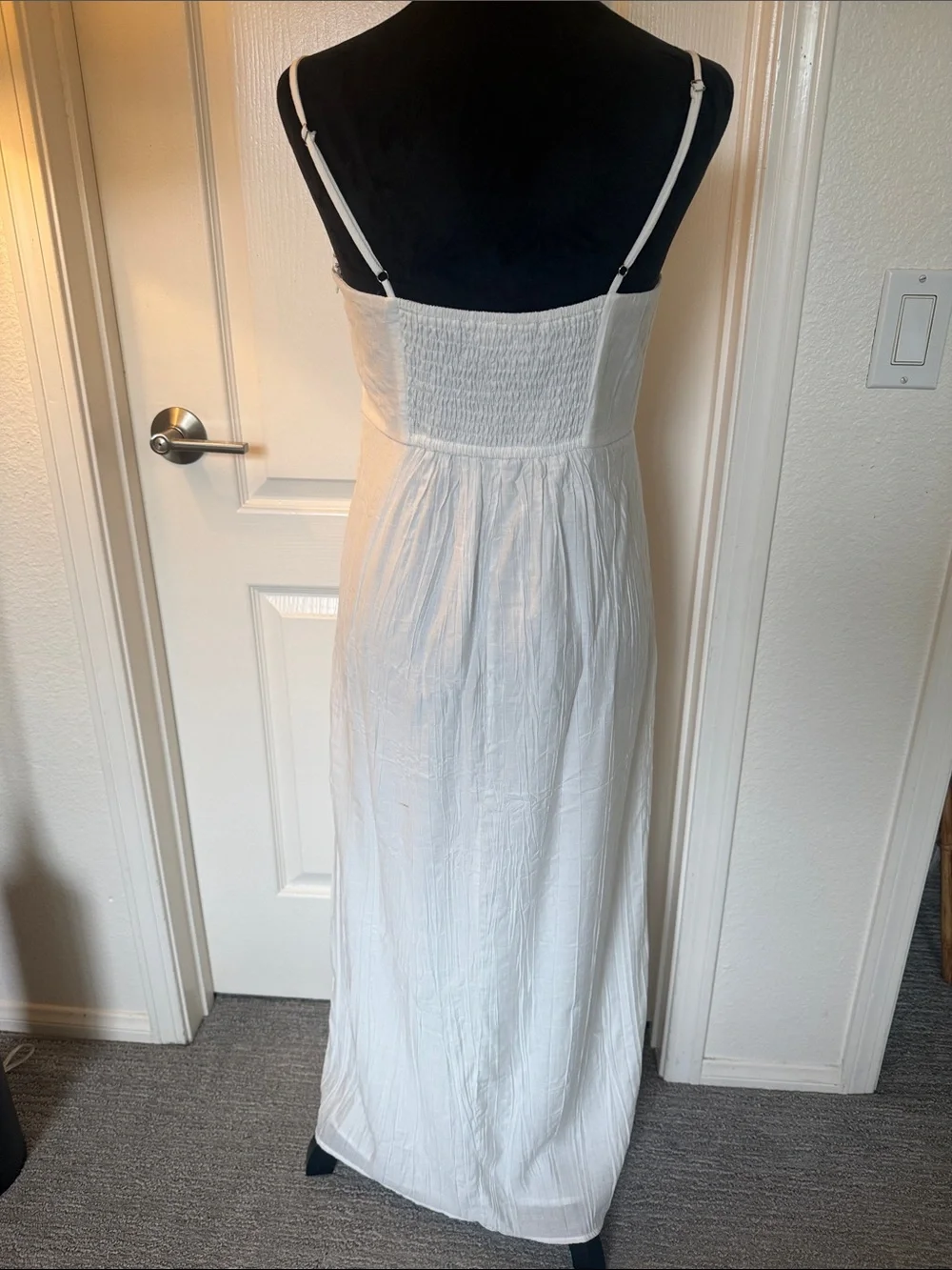 Animari White Tie-Front Maxi Dress